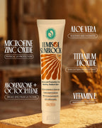 Lumisol Sunblock SPF 60 ingredients: microfine zinc oxide, titanium dioxide, aloe vera