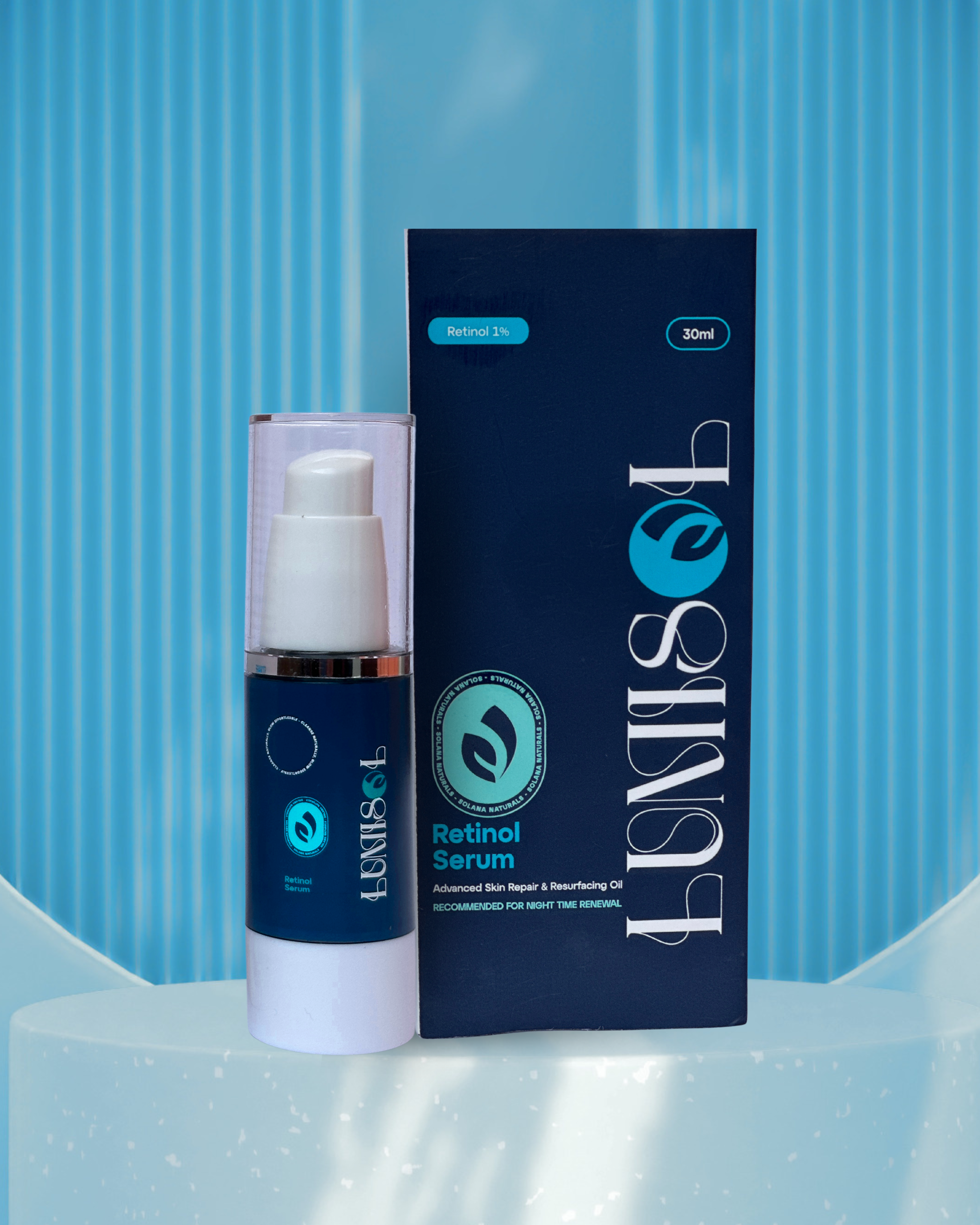 Lumisol oil-based retinol night serum with Olive Squalane for fine lines — 30ml
