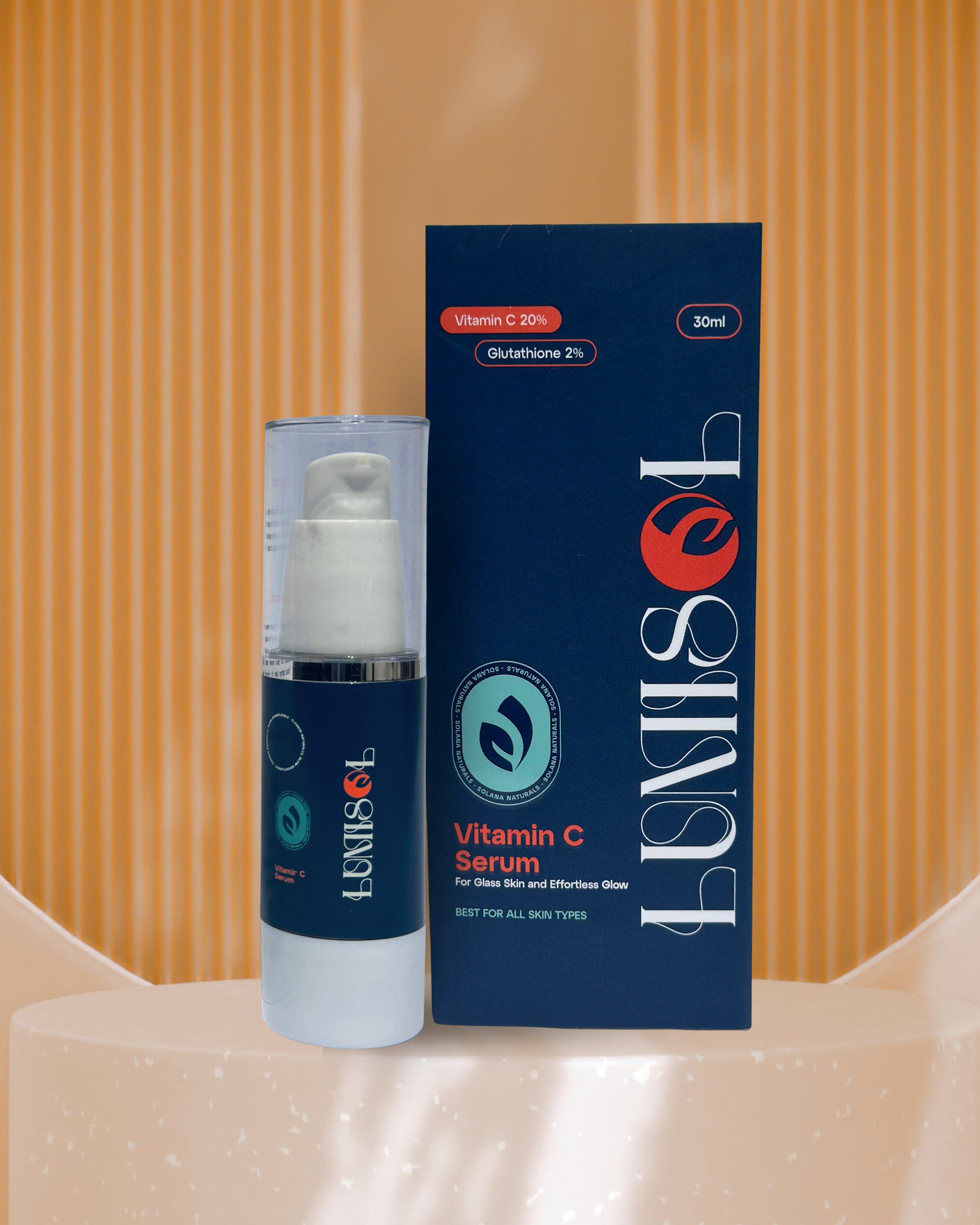 Lumisol Vitamin C and Glutathione brightening serum 30ml — Solana Naturals Pakistan