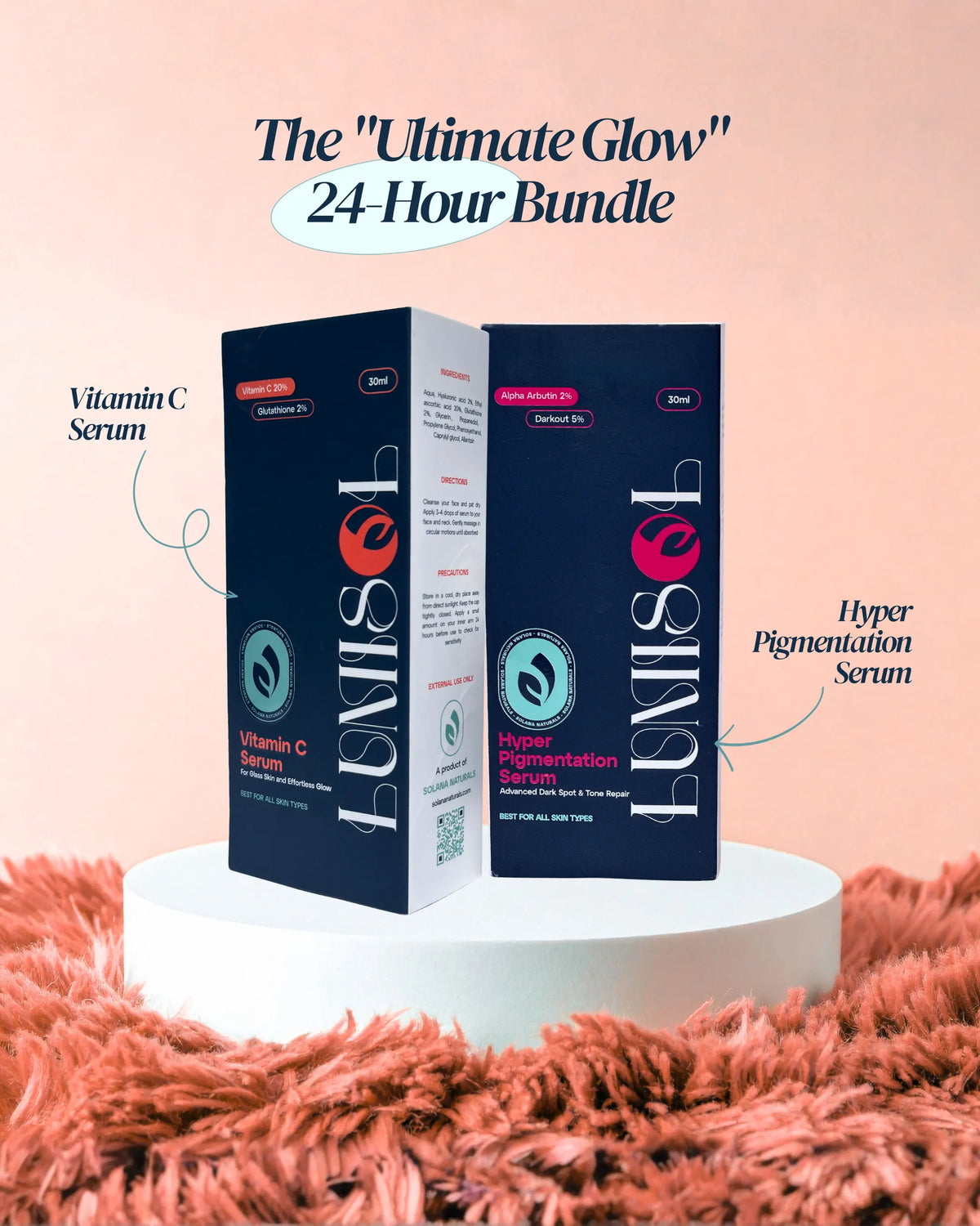 Ultimate Glow bundle with Lumisol vitamin C and hyperpigmentation serums